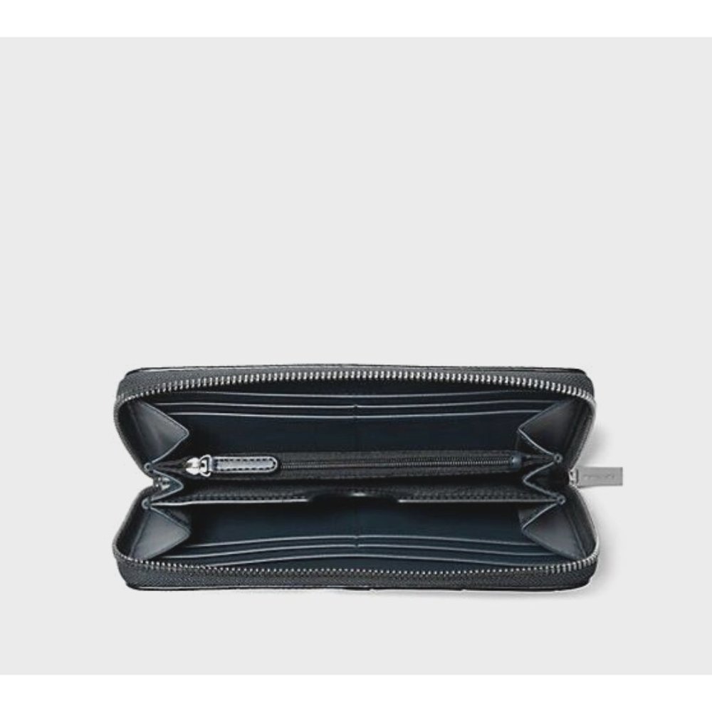 New Michael Kors Jet Set Cooper Tech Zip-Around Logo Wallet Black Multi - Picture 4 of 4